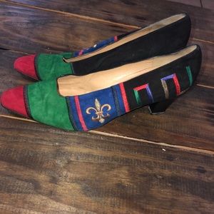 Unique fun colorful vintage Valbrenta shoes heels